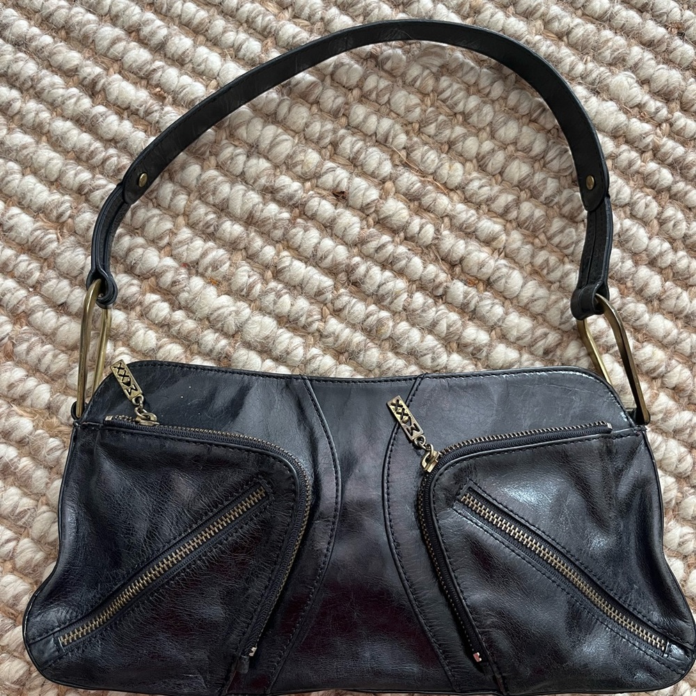 Maxx New York Black Leather Handbag